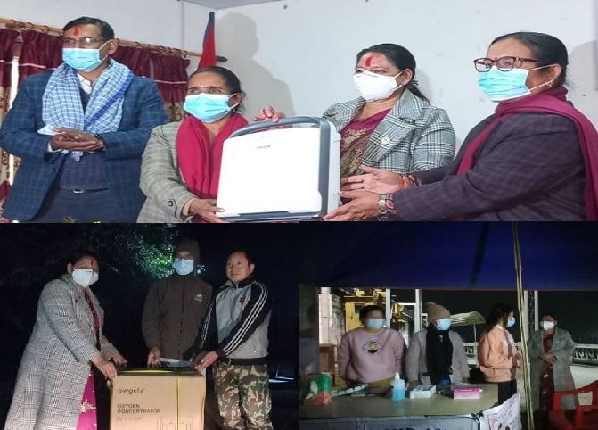 नवलपुरलाई एक्सरे मेसिन र अक्सिजन कन्सन्ट्रेटर