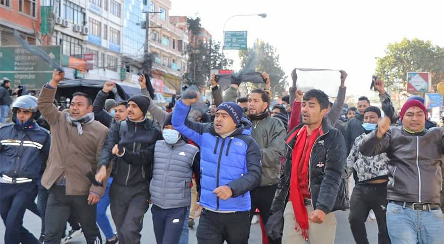 धुलीखेलका एमालेले गरे एमसीसी खारेजको माग