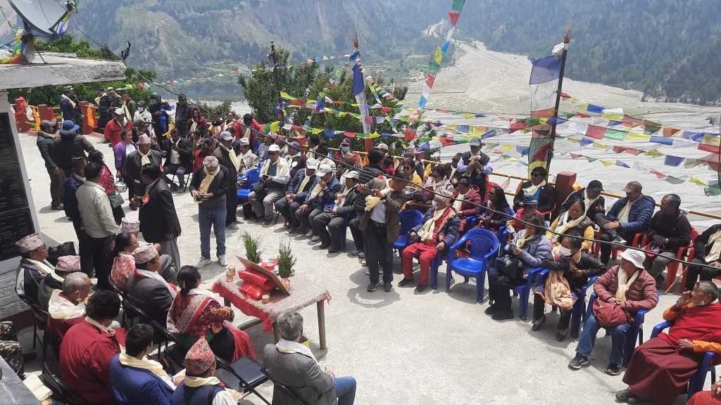 मुस्ताङको थासाङमा नरसाङ गोम्पा पुननिर्माण