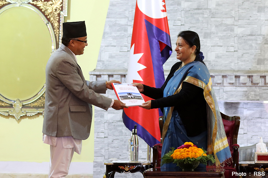 आयोगले राष्ट्रपतिसमक्ष निर्वाचनको प्रतिवेदन बुझायो