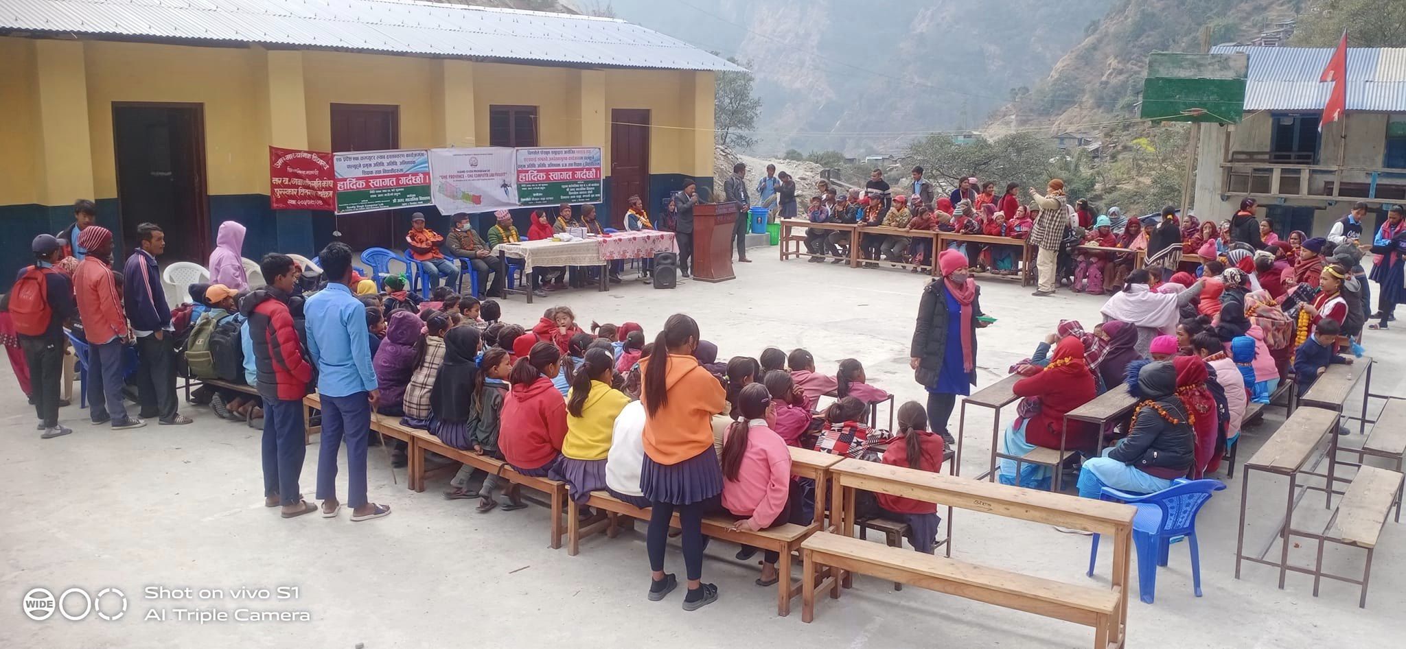 प्रवासी नेपालीको सहयोगमा अमर माविमा कम्प्युटर ल्याब स्थापना