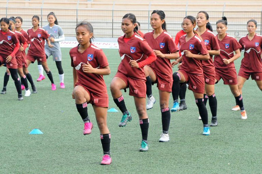 साफ यू–२० महिला च्याम्पियनसिप फुटबल : नेपालले आज भुटानको सामना गर्दै