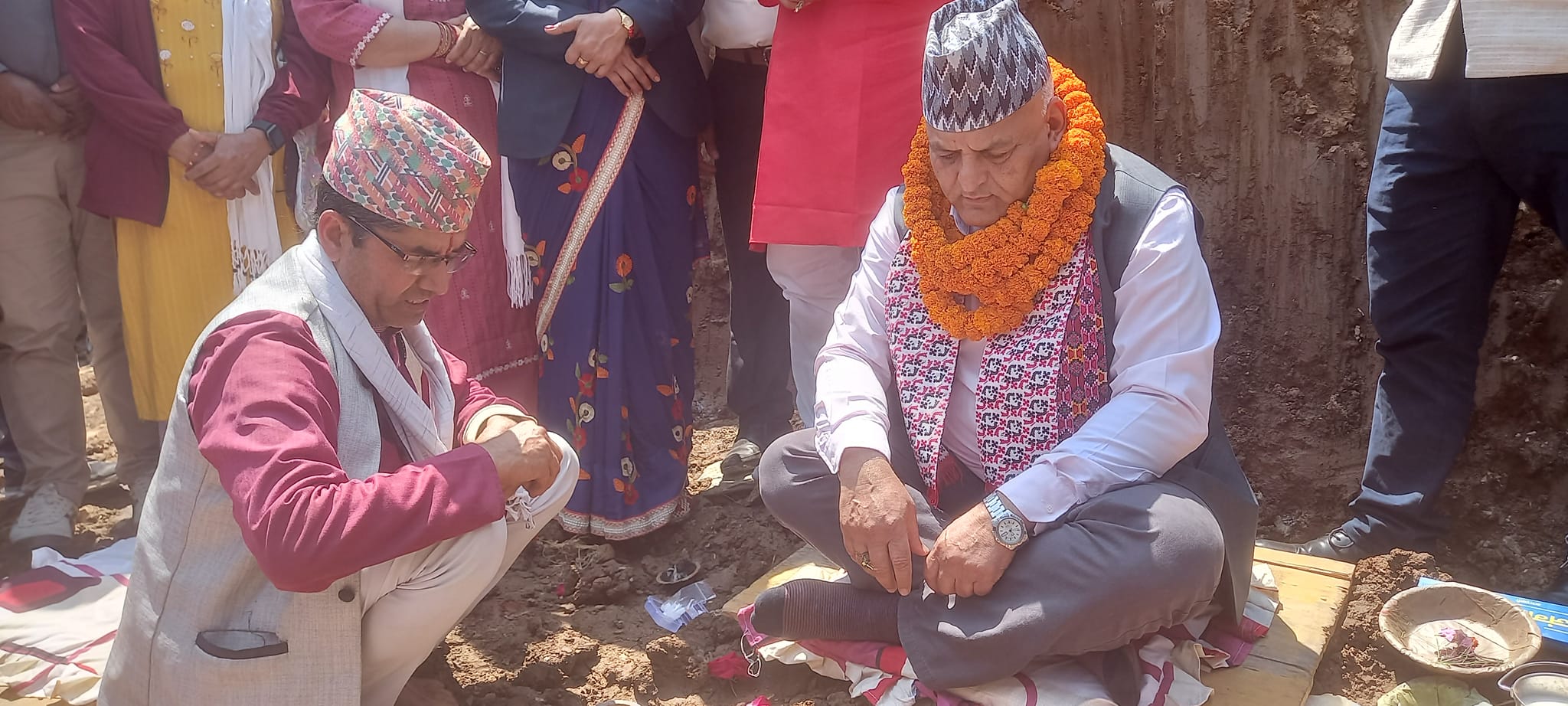 कांग्रेस बागलुङको बीपी स्मृति भवन शिलान्यास