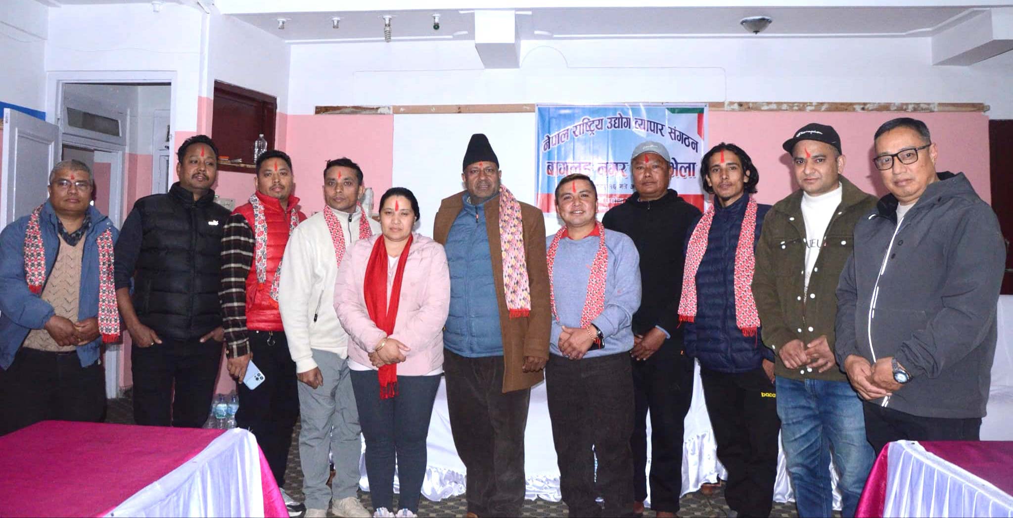उद्योग व्यापार संगठन बागलुङ नगरको संयोजकमा पौडेल